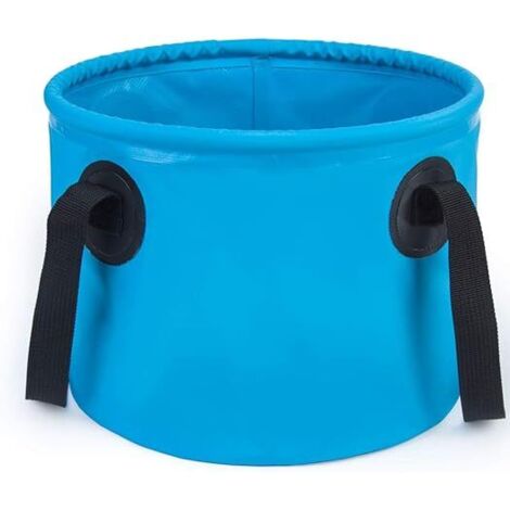 AGE Seau extérieur pliable seau de lavage de voiture épaissi seau de pêche en PVC seau de voiture portable extérieur seau de lavage des pieds bleu (1/5)