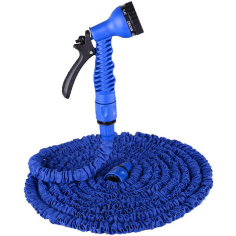 AGE Tuyau d'arrosage extensible de 100 pieds, tuyau d'extension flexible avec raccords 3/4 ", 1/2", tuyau d'arrosage avec 7 buses de fonction (1/5)