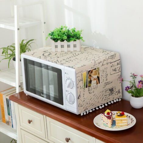 AGE Housse anti-poussière pour four à micro-ondes, accessoires pour four à micro-ondes, housse anti-poussière pour la décoration de la maison, pour four à micro-ondes, étanche à l'huile (1/5)