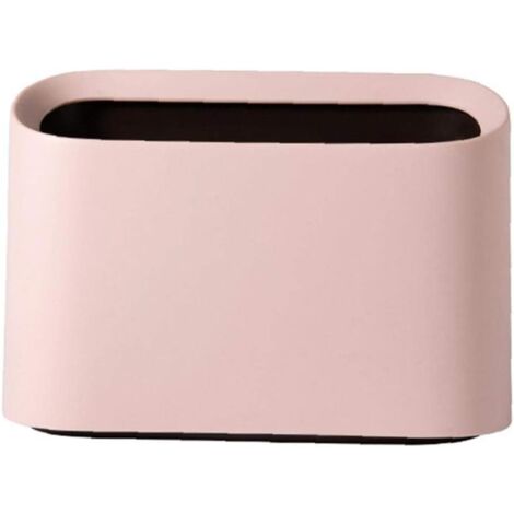 RGE Poubelle de bureau Mini poubelle de bureau Petite poubelle de bureau sans couvercle carré mini poubelle de table à manger 21.78.814.5cm rose 1 pièce (1/3)