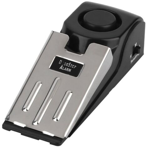 RGE Alarme de bloc de porte femelle unique, alarme de prise de porte, alarme antivol à haut décibel de bloc de porte d'hôtel (noir) (1/3)