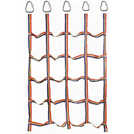 RGE BDD Filet d'escalade pour enfants, filet d'escalade en nylon pour enfants jouant à l'intérieur et à l'extérieur, (pièce de 57,1" x 72,8") (1/5)