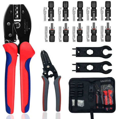 RGE Kit de sertissage compatible avec les connecteurs de câble solaire, 24 PCS (1/4)