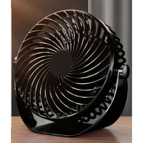 RGE Ventilateur de bureau USB, Mini Ventilateur Bureau à 5 vitesses, ventilateur portable et ultra-silencieux,Réglable à 360° Ventilateur pour maison,bureau,bibliothèque,Voiture,Camping en Plein (1/3)