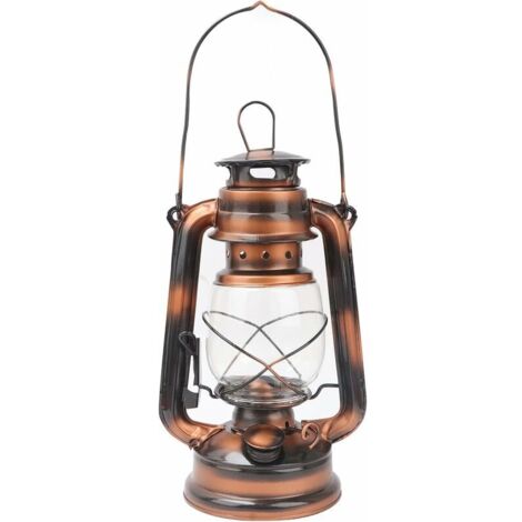 RGE Storm Lantern Kerosene 24cm Lampe à pétrole nostalgique lanterne à ampoule en verre lanterne de jardin lampe à pétrole lampe à pétrole avec hauteur de mèche réglable lampe à huile lanterne à pétro (1/5)