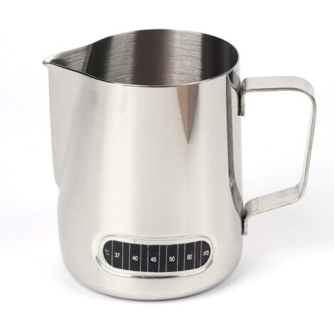 RGE 600 ml température bâton tirer fleur tasse en acier inoxydable tirer fleur tasse café pot avec thermomètre (1/5)