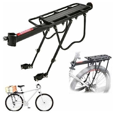 RGE Porte-vélos universel pour transporter des vélos de porte-bagages arrière VTT vélo porte-vélos réglable en alliage d'aluminium, capacité de charge 25 kg