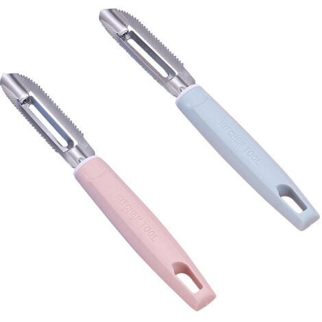 RGE Fish Scale Scraper Fish Scale Stainless Steel Fish Scale Scraper - Effectively Remove Fish Scale Stainless Steel Fish Scale 2 Pieces (Blue Pink) (1/2)