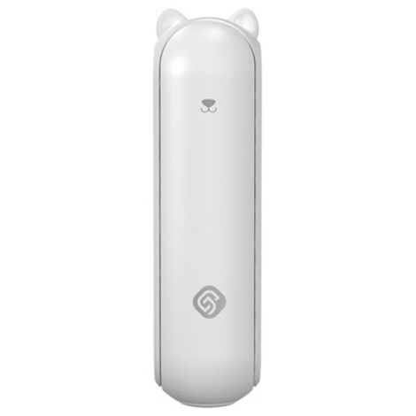 RGE BDD Ventilateur portable avec banque d'alimentation 2000 mAh, petit ventilateur portable alimenté par batterie, 2 vitesses - Blanc