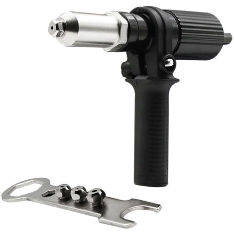 RGE Pistolet a rivets electrique Adaptateur de pistolet a rivets a tirer pour perceuse electrique Machine a riveter a rivets et tete de pistolet a clous (1/5)