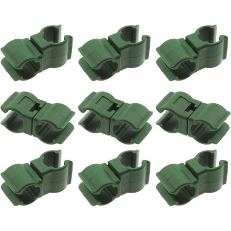 RGE BDD Lot de 50 connecteurs de treillis pour plantes grimpantes en rotin - Pour jardin, verger, cage à tomates (11 mm) (1/4)