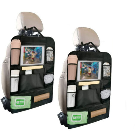 RGE 2 pièces sac de rangement de siège de voiture étanche sac de rangement arrière de siège protecteur de siège multifonctionnel sac suspendu de voiture siège arrière résistant aux coups de pied