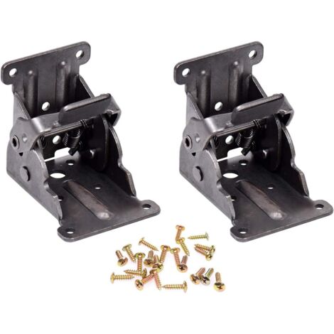 RGE 2pcs Charnières Autobloquantes, Support Pliable Raccords de Jambe, Accolade de Coin pour les Pieds Pliants Établi Pliant, avec de Vis (1/5)