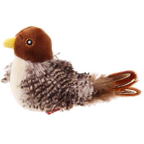 RGE BDD Jouet interactif en peluche pour chat et chien (oiseau marron) (1/5)