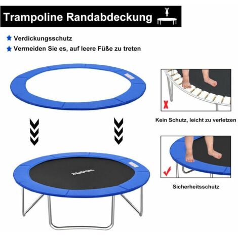 Coussin De Protection Pour Trampoline 305 Cm – Mousse, 244×305 Cm – Sécurité, Facile à Installer