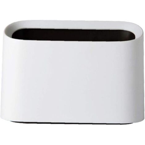 RGE Poubelle de bureau Mini poubelle de bureau Petite poubelle de bureau sans couvercle carré mini poubelle de table à manger 21,7 8,8 14,5 cm blanc 1 pièce (1/3)