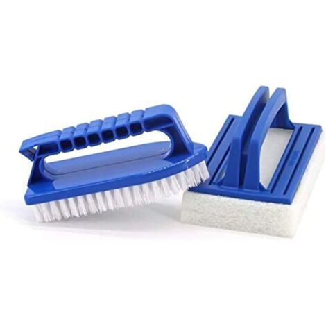 AGE Outil de nettoyage de piscine brosse à récurer, brosse éponge ensemble de brosse à main accessoires de piscine ensemble de brosse de nettoyage de piscine (1/4)