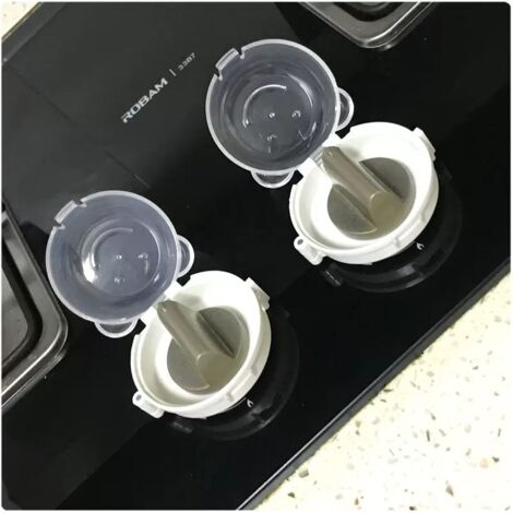 AGE Bouton Poêle Cuisine Universelle Couvre sécurité bébé Four Cuisinière à gaz Bouton Protection Serrures pour sécurité pour Enfants Multifonctions Outil de Cuisine (Paquet de 4) (1/5)