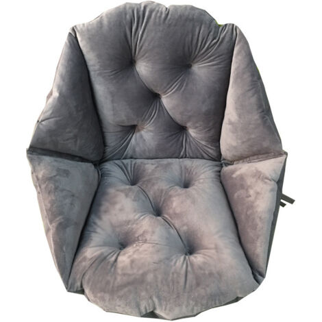 AGE Coussin De Chaise Fauteuil En Peluche Confortable Élastique Adapté Au Bureau Doux Et Confortable 40 40 48cm (Gris Velours) (1/4)