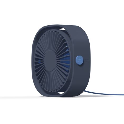 AGE Ventilateur USB Mini Ventilateur Portable Ventilateur Silencieux Ventilateur Bureau 3 Vitesses Réglable Alimenté par USB, pour la Maison et le Bureau(Bleu) (1/3)