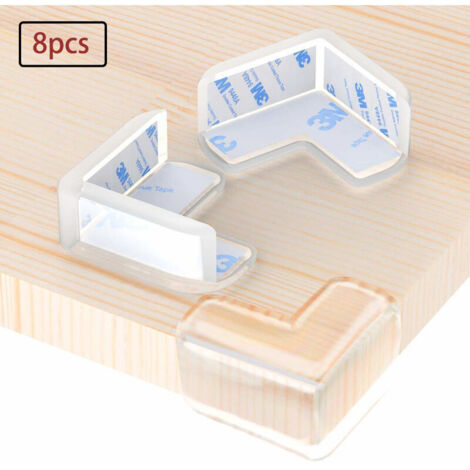 AGE Protège-coins (paquet de 8) Protège-coins transparents Gel antiadhésif élevé Meilleurs protecteurs de coins pour bébé Protège les blessures à la tête des enfants Tables, meubles et coins pointus (1/5)