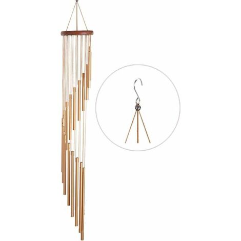 AGE Carillon éolien extérieur avec crochet carillon éolien avec carillon éolien en métal cadeau pour jardin, terrasse, porche ou décoration de Noël arrière-cour (1/5)