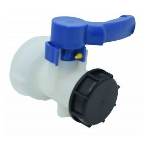 AGE IBC Tank Valve set Bucket 1000 litres 2 "/ 62 mm vanne papillon en plastique intégrée dn40 (62 mm) (1/5)