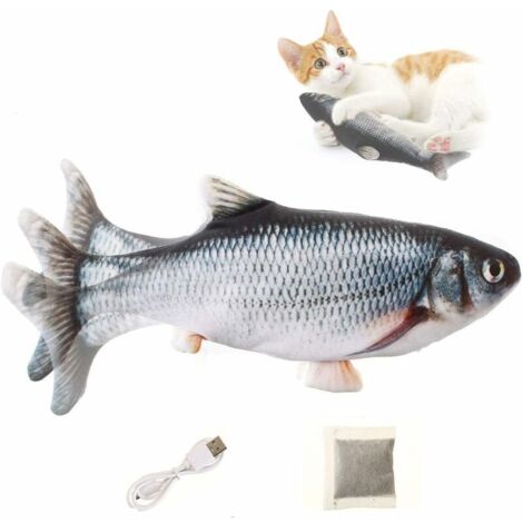 AGE Jouet pour chat, jouet de poisson, simulation de sport de jouet de poisson électronique rechargeable par USB (1/5)