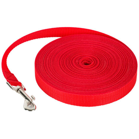 AGE Laisse De Dressage Pour Chien (10M Rouge) Longue Sangle En Nylon Mains Libre Pour Chiens Chats Animal De Compagnie Promenade Arrimage Jogging laisse laisse pour chien promenade de chien laisse (1/5)