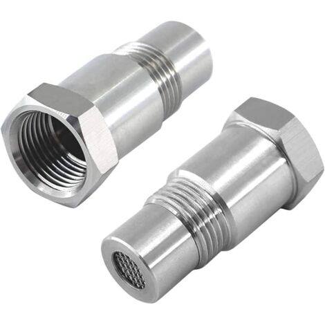 AGE 2Pcs Capteur d'oxygène Extender Entretoise d'Extension de Capteur pour Voitures Moteur les Systèmes d'Echappement M18 x1.5 (1/5)