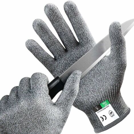 AGE Paire de gants de protection contre les coupures de niveau 5, anti - rayures bois anti - épines Construction verre anti - coupures gants cuisine coupe protection abattage jardinage pêche bois gant (1/5)