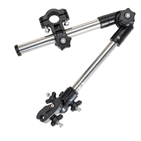 AGE Porte Parapluie Fauteuil-Smafox Parasol Ajustable pour Parapluie Ajustable à 360 ° Support de Fauteuil Roulant Fauteuil Roulant pour Vélo Connecteur de Parapluie Pivotant(Noir) (1/5)