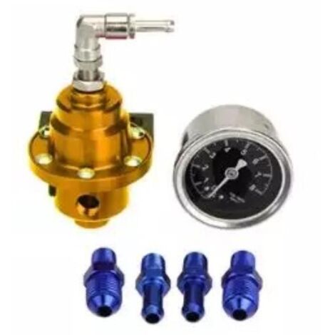 AGE Régulateur de pression de carburant réglable du manomètre de carburant automobile haute performance or (1/4)