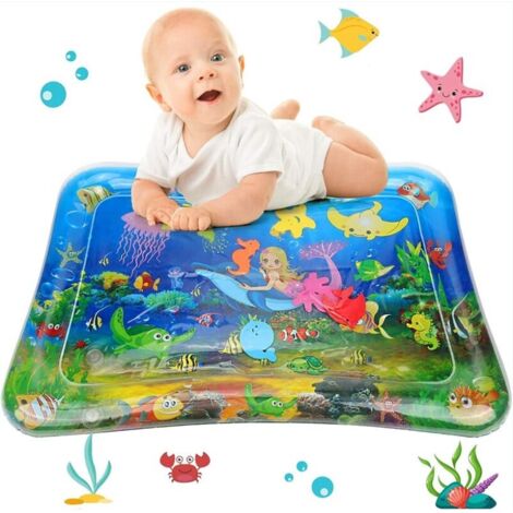 AGE Tapis d'eau Gonflable pour Bébé, Jouet Bebe Tapis Eau, Tapis d'eau Gonflable de Bébé, Tapis Eau d'Eveil Bebe, Tapis Bebe Jouet Bebe 3 6 9 12 Mois Jeux D'activités Amusantes (1/5)