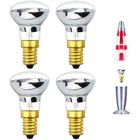 AGE (4pcs) R39 E14 Spot Réfléchissant Ampoule 25W E14 Lave Ampoule R39 Réfléchissant Ampoule À Incandescence 25W E14 R39 Lave Ampoule (1/5)