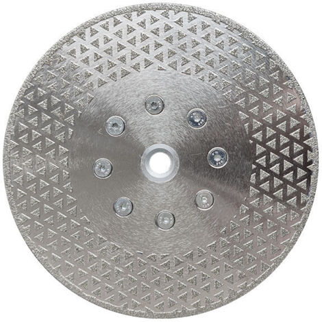 AGE Disque de coupe et de meulage diamant 180 mm x M14 double face électrolytique pour carreaux de granit marbre pierre