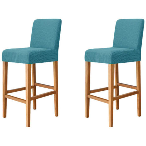 AGE Extensible Housse de Chaise de Salle à Manger de Bar 2pièces ,Couverture de chaise de bar de club d'hôtel de maison d'étirement de tissu de velours Couverture de tabouret de bar Housse de Salle à