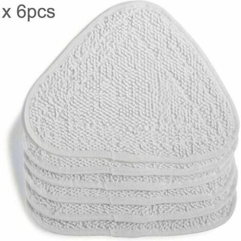 6X Housses de rechange pour Vileda Steam Steam Cleaner Housse de rechange 100 Hot Spray Mop, Family Pack, Blanc (1/5)