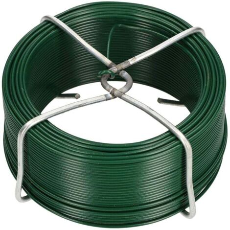 Fil de jardin - Diamètre : 2 mm - 50 m - Revêtement PVC - Fil de liaison pour plantes - Fil de bricolage - Fil de modelage - Vert (1/5)