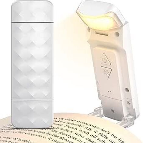 Lampe de Lecture, Liseuse Lampe lecture pour lire au lit lampe livre lecture Rechargeable 3 Couleurs Protection des Yeux & 5 Réglages de Luminosité, Cadeau pour Liseusurs Enfants