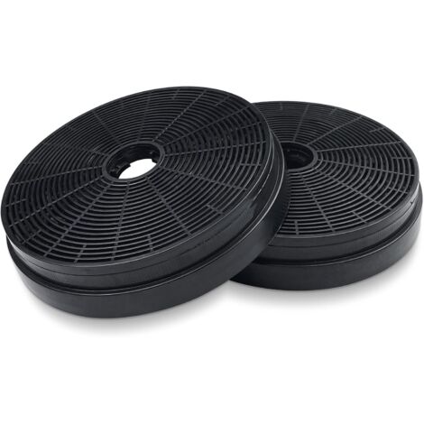 2x Filtre Hotte Aspirante, Ø175 mm Filtre à Charbon Actif Extracteur de Cuisine Recyclage Air de Remplacement Recirculation Filtrant pour Respekta Miz0031, Klarstein, Pkm Co4 (1/5)