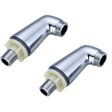 Basetbl – Coudes pour robinet de baignoire sur pied en laiton chromé – Raccord 3/4' à 1/2' – Pression 1 MPa – Température 100°C (1/2)