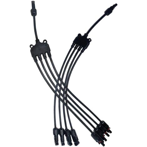 Câble d'extension pour Panneau Solaire 4 vers 1 - Connecteur mâle Femelle Câble d'extension pour Panneau Solaire - 1 Paire (1/5)