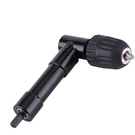 Mandrin à Angle Droit 90° Autoserrant, Mandrin Coude de Perceuse à Dégagement Rapide Embout Visseuse Renvoi d'angle Adaptateur de Foret de Mandrin Renvoi d'angle Droit pour Perceuse (1/5)