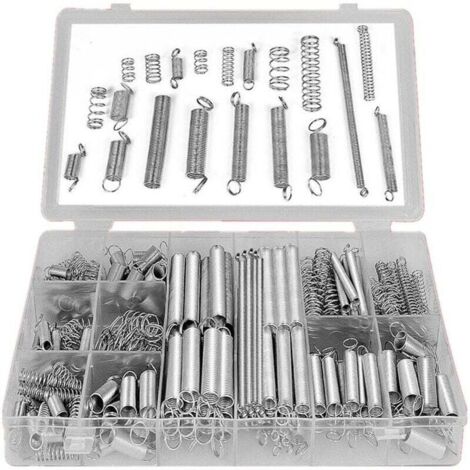 Basetbl – Coffret assortiment ressorts de traction et compression 200 pièces – Acier de haute qualité – Pour moteurs automobiles et équipements électroniques
