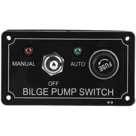 Commutateur de pompes de cale, indicateur LED 12 V DC Panneau de pompe de cale Interrupteur marche/arrêt manuel/Auto Boat Marine,de DEBUNS (1/5)