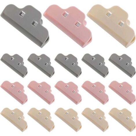 18 Pièces Alimentaire D'étanchéité Clips,Clip Fermeture Cuisine Coloré Durable Clips D'étanchéité En Plastique Réutilisable Clip Fermeture Sachet pour Aliments et Collation Stockage