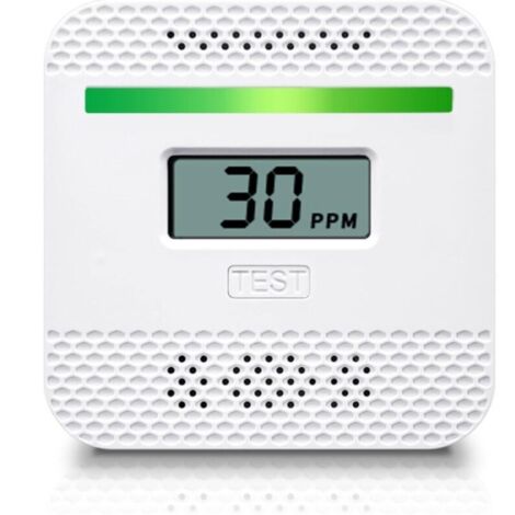 Détecteurs de monoxyde de carbone, dispositif de détection d'alarme de CO portable avec affichage numérique LCD pour voyage à domicile, alarme de monoxyde de carbone répertoriée UL avec capteur électr (1/5)