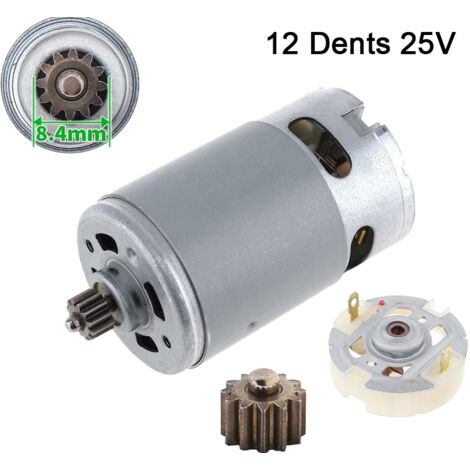 Moteur à courant continu RS550 avec 12 dents - Moteur brossé - 25V, plus 1 x 12 dents et porte-balais de service (1/5)