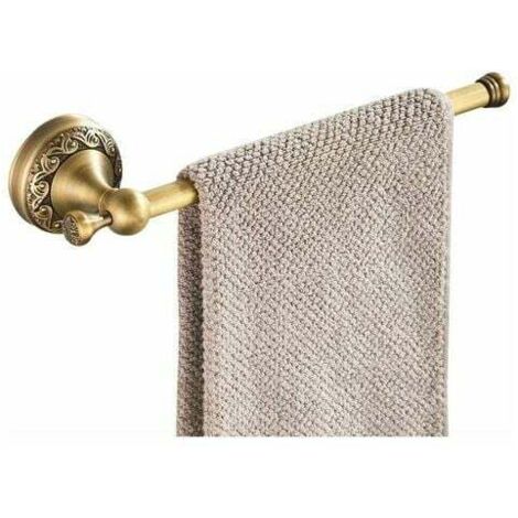 Porte-serviettes antique, barre de serviette rétro en laiton , porte-serviettes de bain vintage montage mural (1/4)
